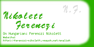 nikolett ferenczi business card